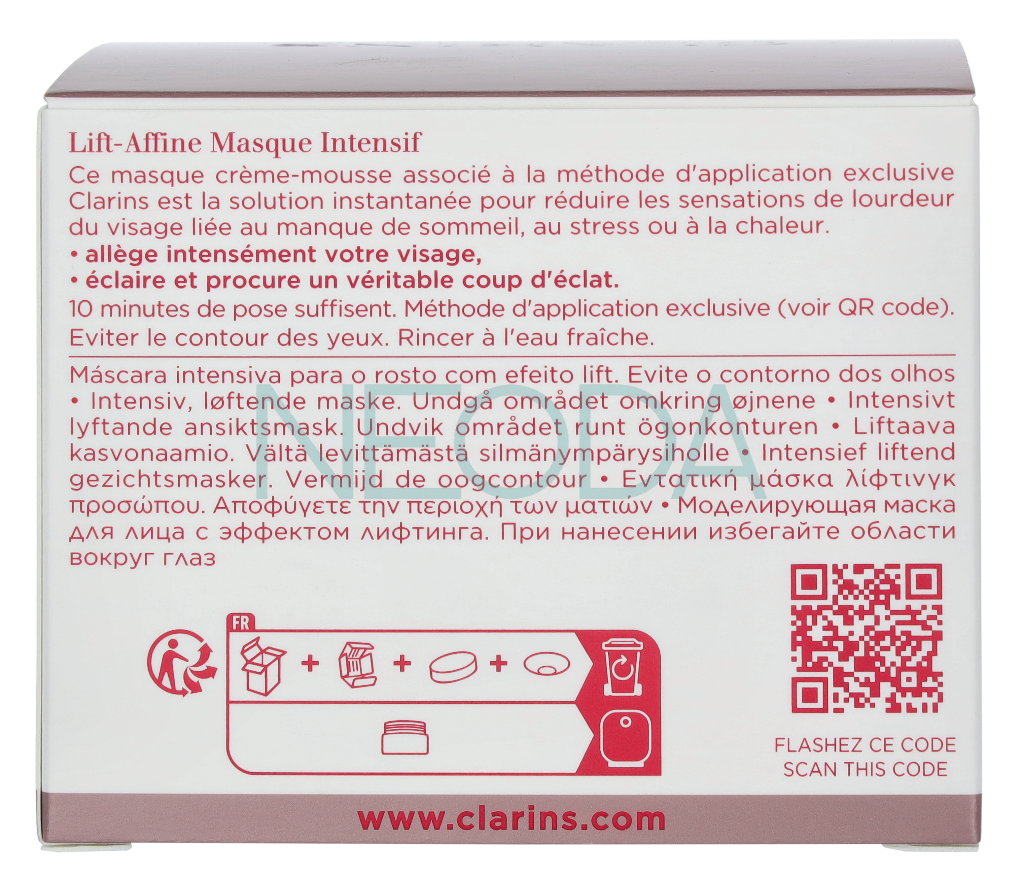 Clarins Intensive Facial Lift Wrap - Maschera Viso Liftante 75ml - Image 3