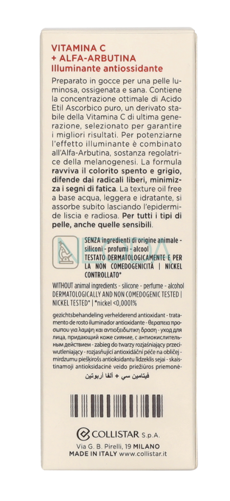 Collistar Pure Actives Siero Vitamina C + Alpha-Arbutina 30ml - Image 2