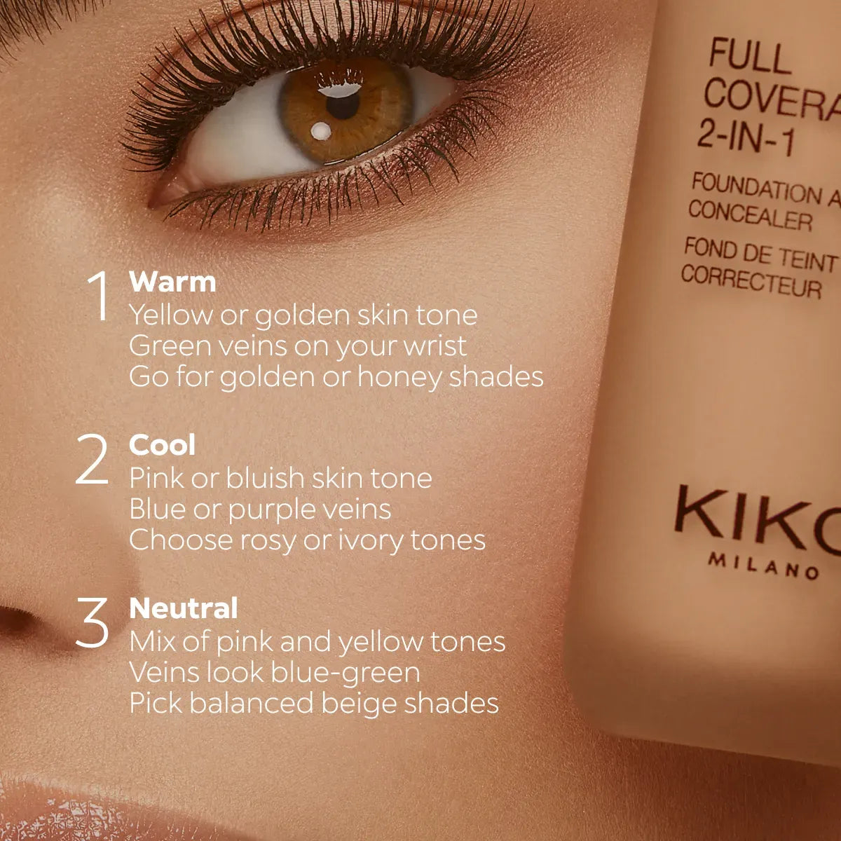 Kiko Milano Full Coverage 2 In 1 Foundation & Concealer N250