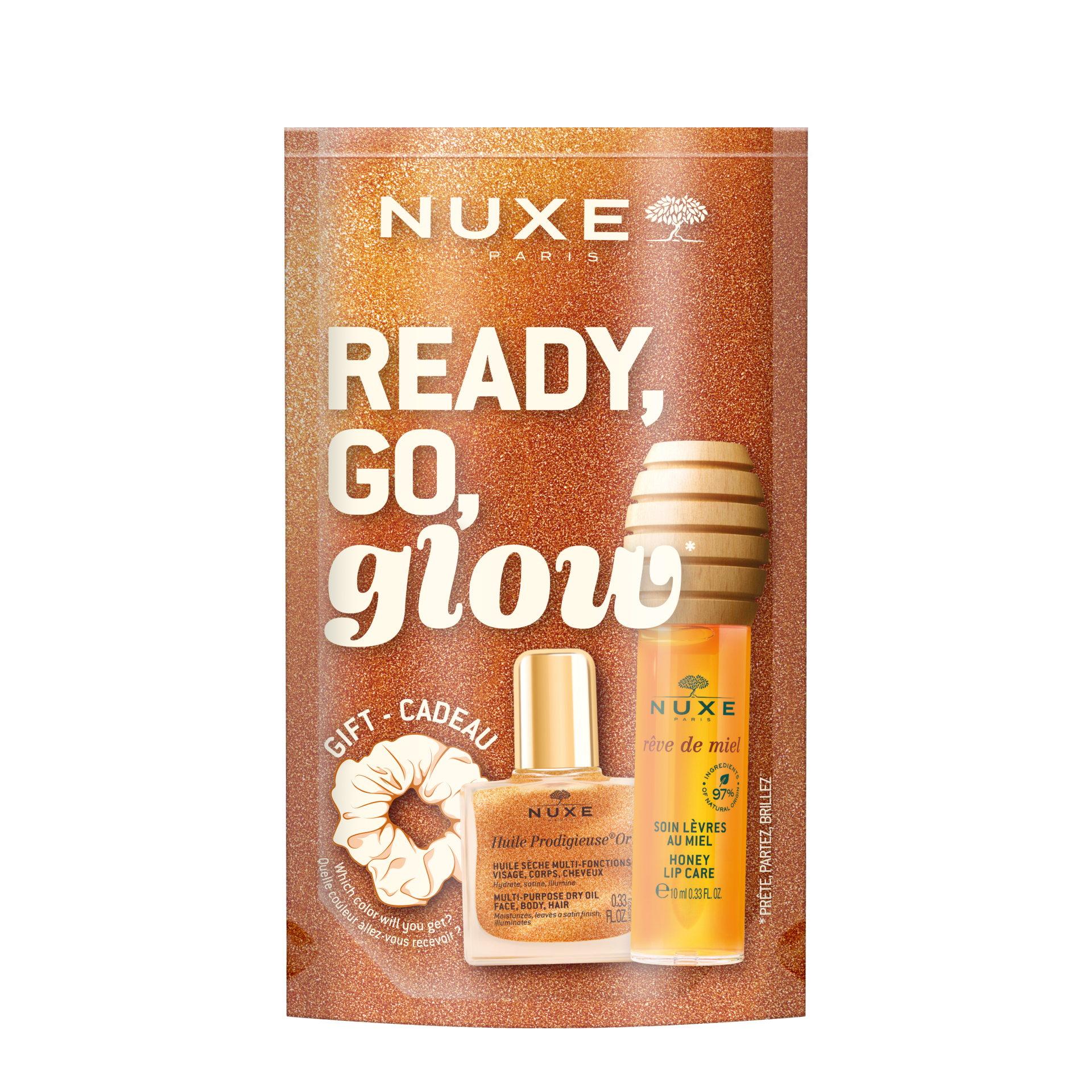 Nuxe Ready, Go, Glow Honey Set - Trattamento Labbra e Corpo - Image 1