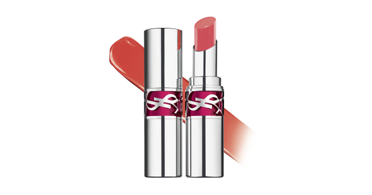 YSL Loveshine Candy Glaze Lipstick #12 Coral Excitement - Image 3