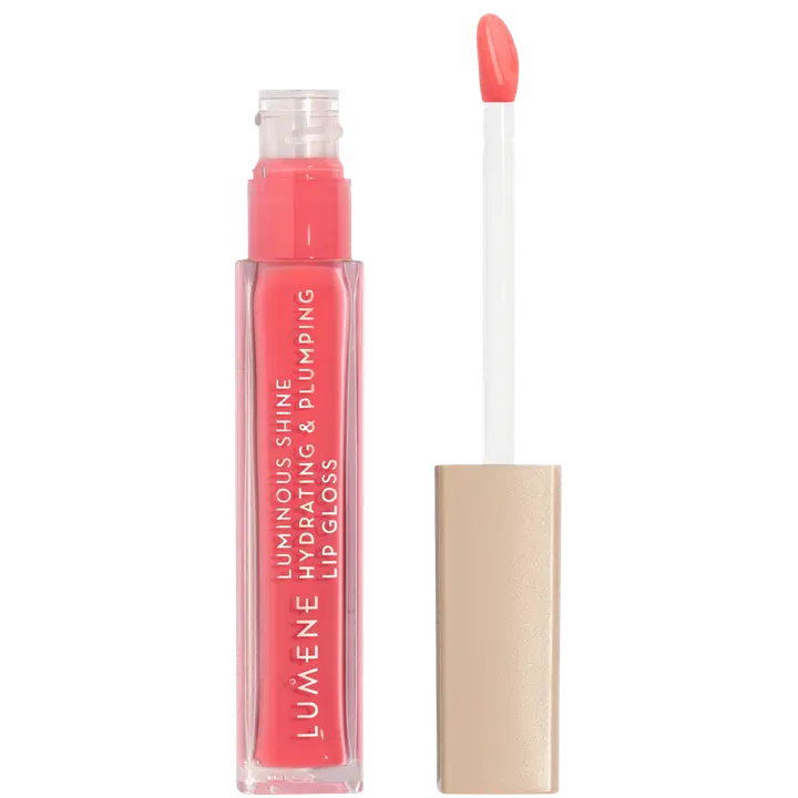 Lumene Luminous Shine Lip Gloss #4 Peach Pink idrata e plumping 5ml - Image 1