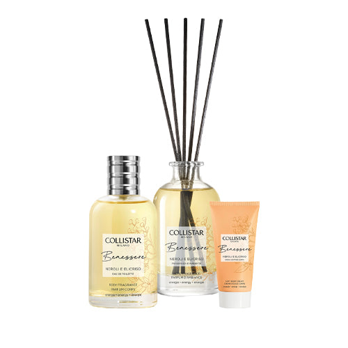 Benessere Neroli E Elicriso Eau de Toilette + Burro Corpo + Fragranza D'Ambiente