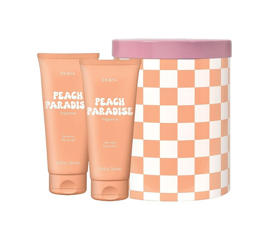 Pupa Happy Box Kit Peach Paradise Gel Doccia Esfoliante 200ml + Latte Corpo 200ml