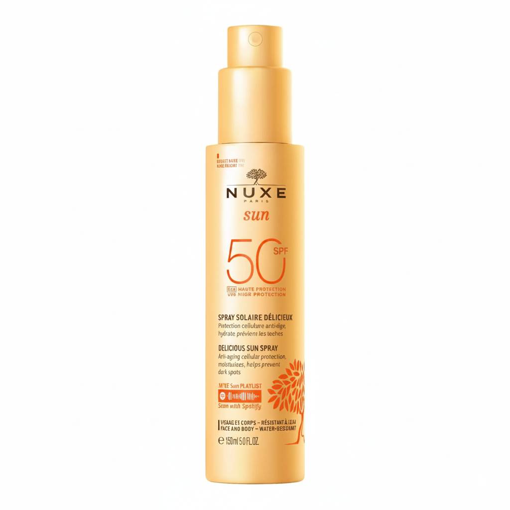 Nuxe Sun Delicious Sun Spray SPF50 - Protezione Solare Viso e Corpo