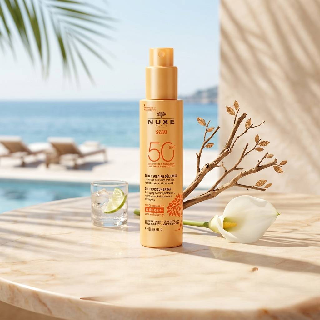 Nuxe Sun Delicious Sun Spray SPF50 - Protezione Solare Viso e Corpo