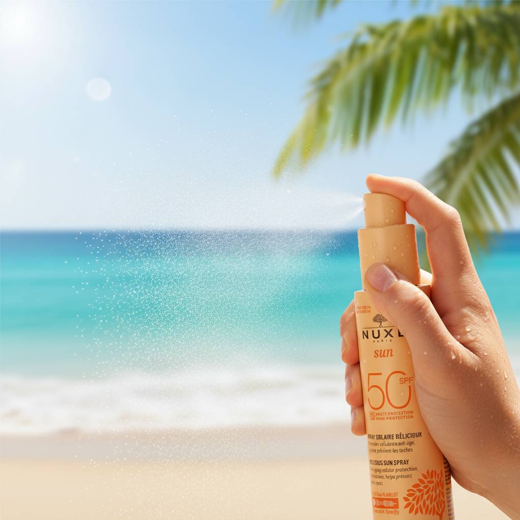 Nuxe Sun Delicious Sun Spray SPF50 - Protezione Solare Viso e Corpo