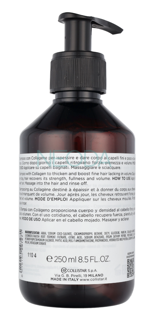 Collistar Attivi Puri Hair Collagen Shampoo 250ml - Image 2
