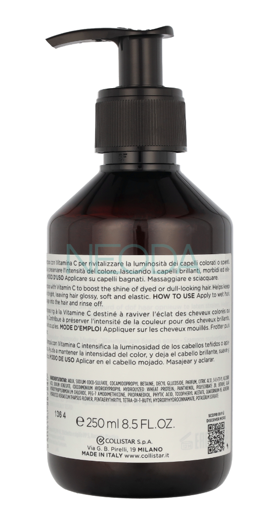 Collistar Attivi Puri Hair Vitamin C Shampoo 250ml - Image 2