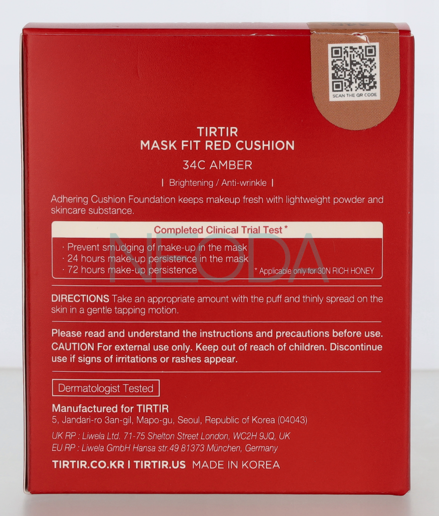 Tirtir Mask Fit Red Cushion Foundation SPF40 #34C Amber - Image 1