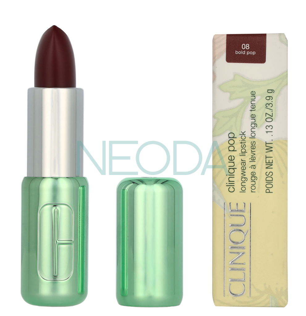 Clinique Pop Longwear Matte Lipstick #08 Bold Pop - Image 3