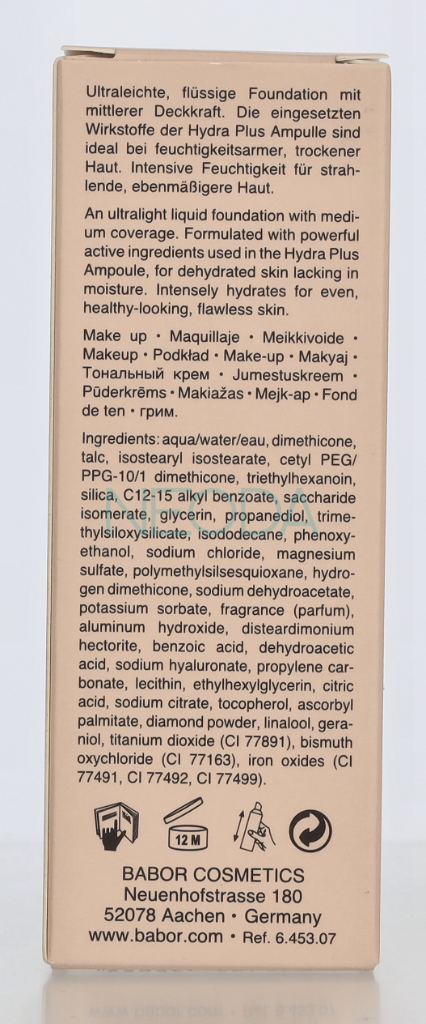 Babor Hydra Liquid Foundation #07 Almond - Fondotinta Idratante - Image 2