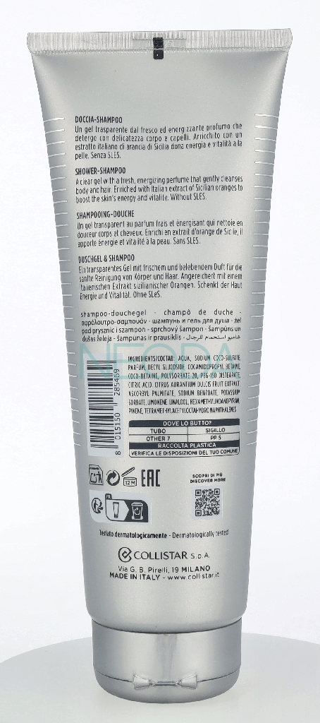 Collistar Uomo Acqua Attiva Shower-Shampoo 250ml - Image 1