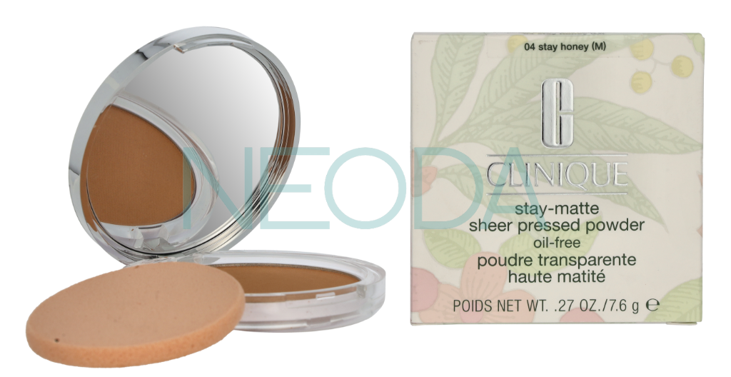 Clinique Stay-Matte Sheer Pressed Powder #04 Stay Honey - Image 3