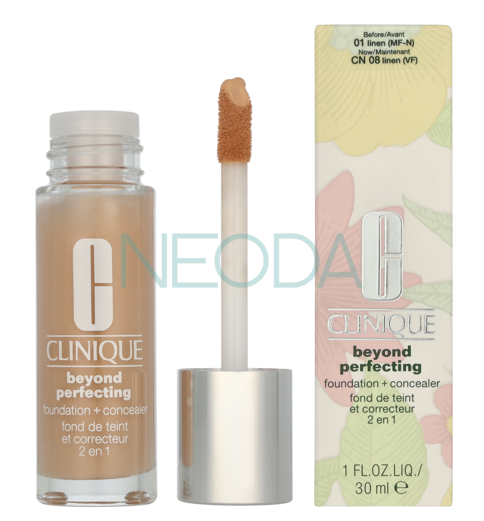 Clinique Beyond Perfecting Foundation + Concealer 01 Linen 30ml - Image 2