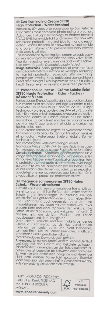 Lancaster Sun Perfect Illuminating Cream SPF30 - Crema Solare - Image 3