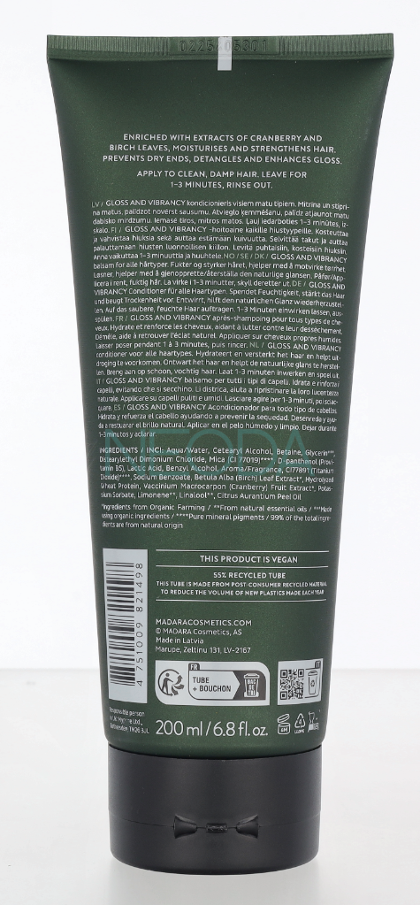 Madara Gloss And Vibrancy Conditioner - Balsamo Capelli Normali 200ml - Image 2