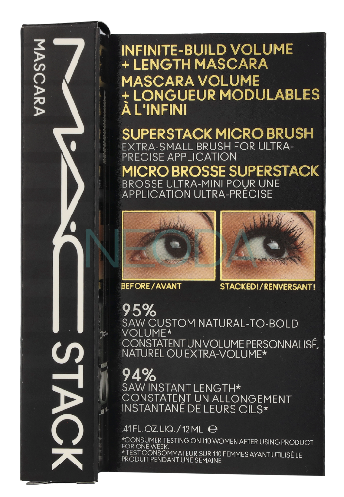 MAC Stack Micro Mascara Black - Mascara Precisione 12ml - Image 2