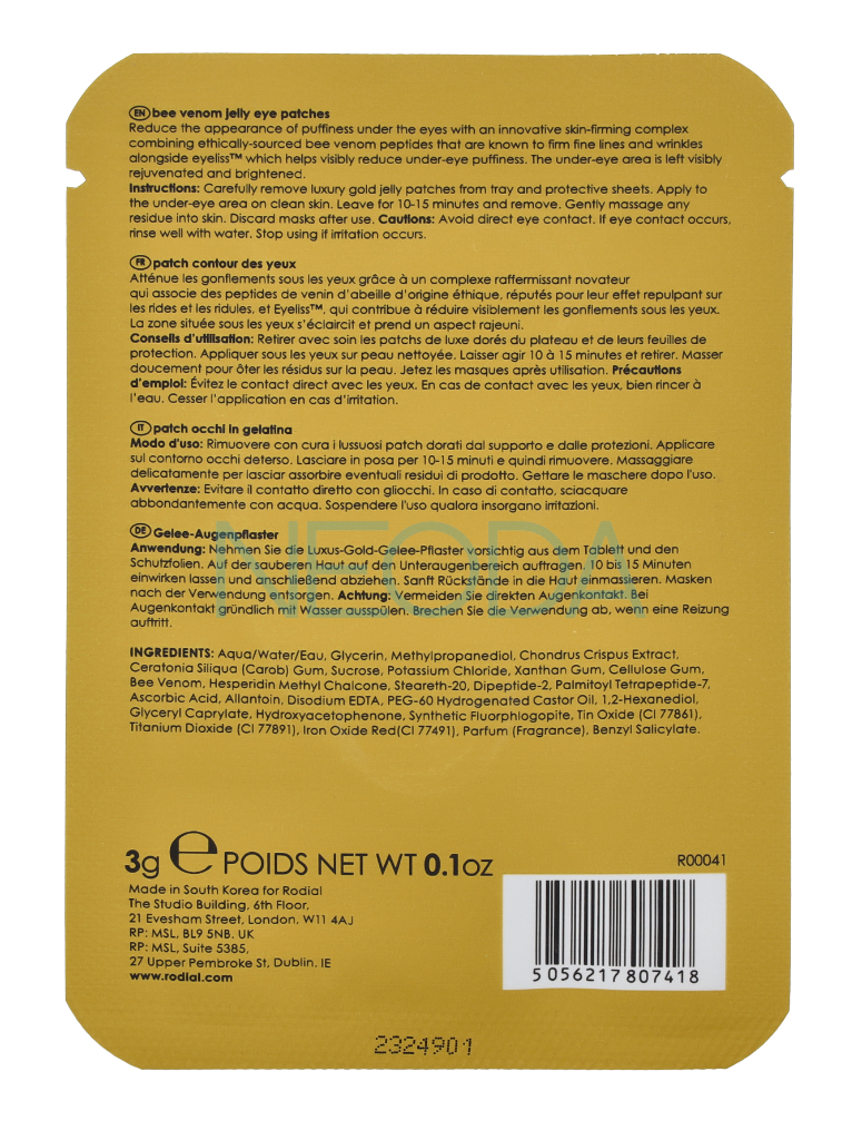 Rodial Bee Venom Jelly Eye Patches - Trattamento Contorno Occhi - Image 2