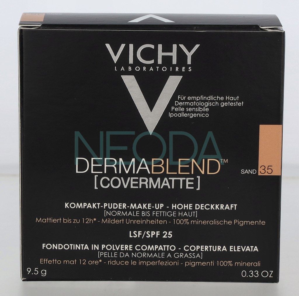 Vichy Dermablend Covermatte Compact Powder SPF25 #35 Sand - Image 2