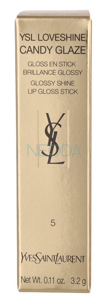 YSL Loveshine Candy Glaze Lipstick #05 Pink Satisfaction - Image 3
