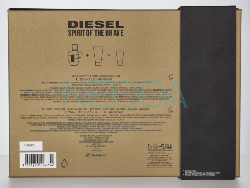 Diesel Spirit Of The Brave Set Regalo Uomo 275ml - Image 3