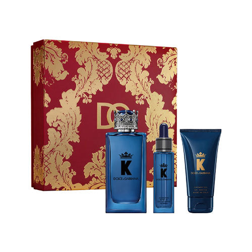 K Gift Set Eau de Parfum + Olio Barba Nutriente + Gel Doccia