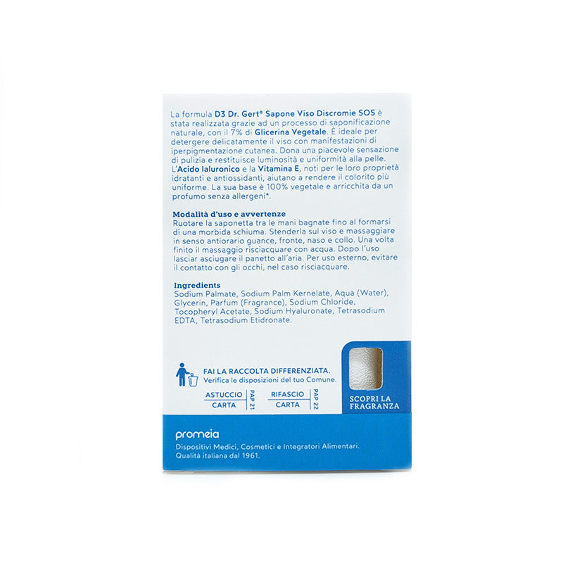 Sapone Viso D3 Discromie Con Acido Ialuronico