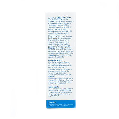 Siero Viso C3 Impurità Acido Glicolico Niacinamide
