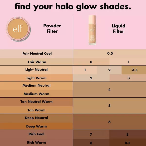 Elf Halo Glow Powder Filter Foundation Light Warm - Fondotinta - Image 2