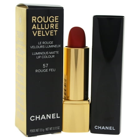 Chanel Rouge Allure Velvet Luminous Matte Lip Colour #57 Rouge Feu - Image 2